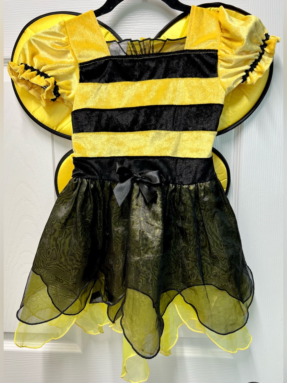 RARE Koala Kids Yellow and Black Bumblebee Dress Costume with headband